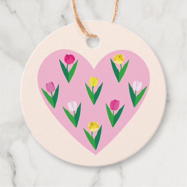 Lovely tulips. Favour Tags (Front)