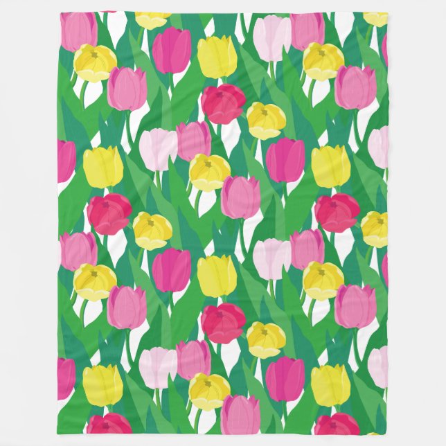 Lovely tulips. fleece blanket (Front)