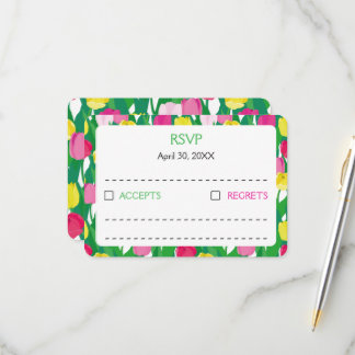 Lovely tulips. RSVP card