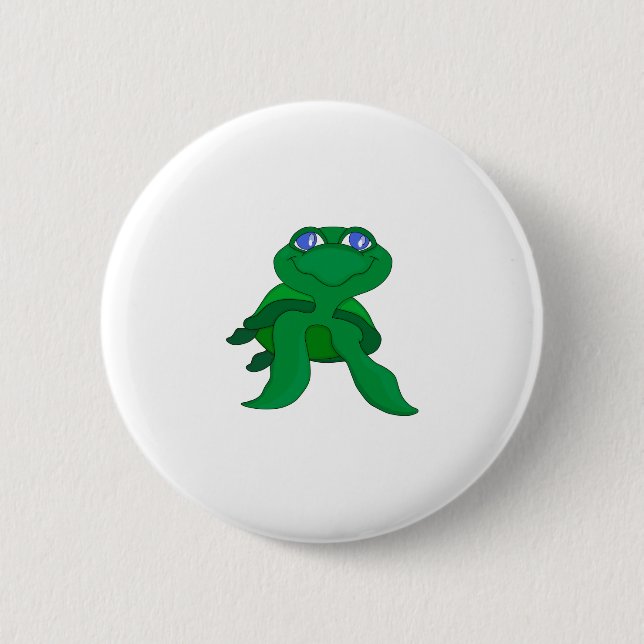 Lovely Turtle 6 Cm Round Badge (Front)