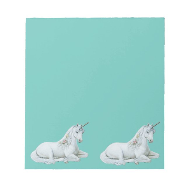 Lovely Unicorns Resting Notepad (Front)