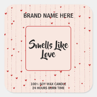 Lovely Valentine Candle Label With Editable Text