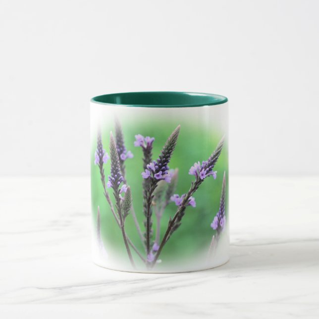 Lovely Vervain Flower Personalised Mug (Center)