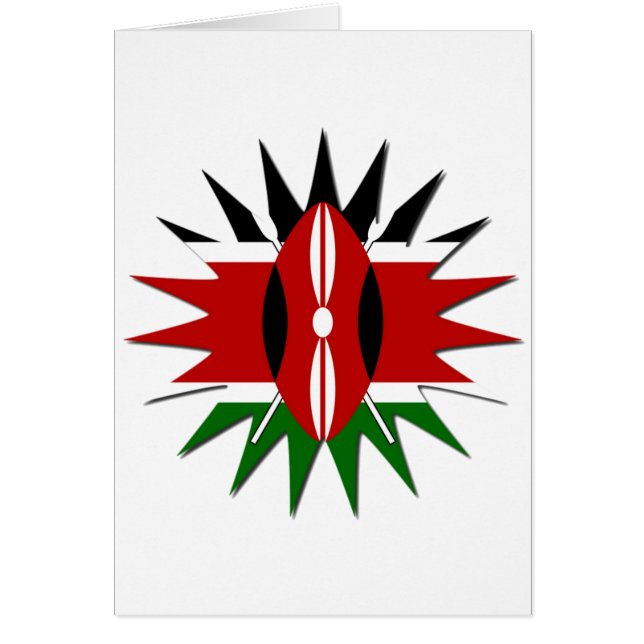 Lovely Vibrant Kenyan Flag Pattern: An 18-Star Art (Front)