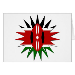 Lovely Vibrant Kenyan Flag Pattern: An 18-Star Art