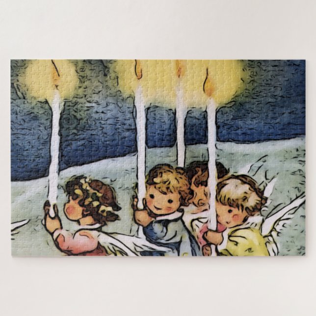 Lovely vintage Angels Jigsaw Puzzle (Horizontal)