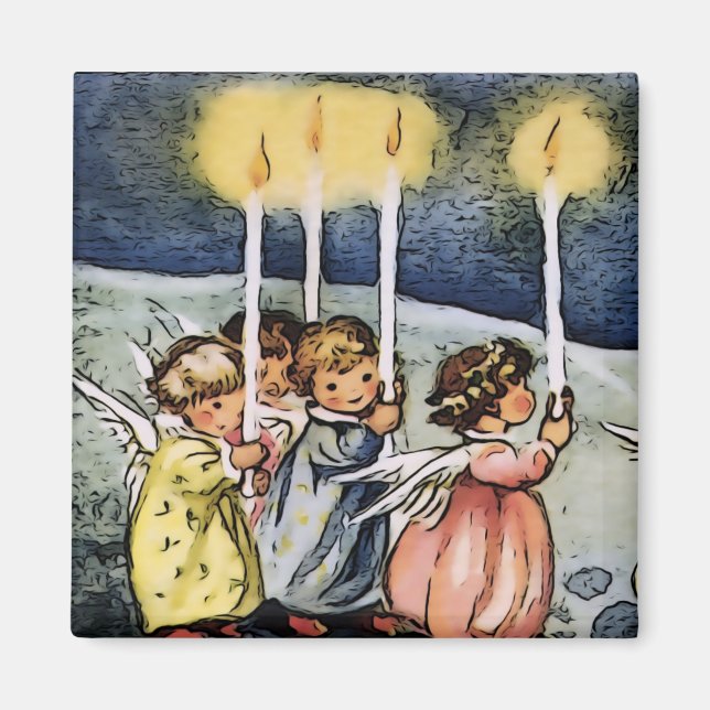 Lovely vintage Angels Magnet (Front)