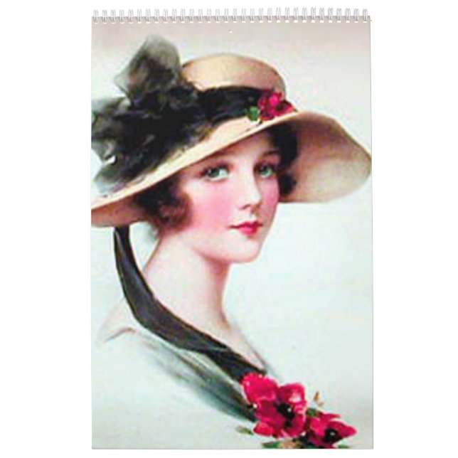 Lovely Vintage Art, Monthly, Custom Calendar (Cover)