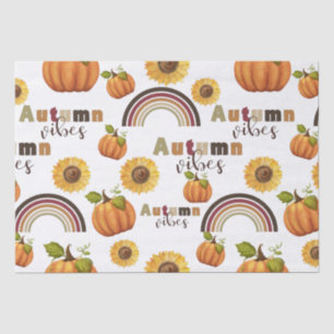 Lovely Vintage Autumn Floral Pumpkin Vibes  Tissue Paper