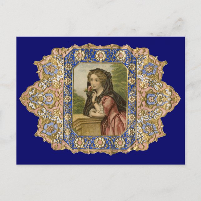 Lovely Vintage French Illustration Postcard (Front)