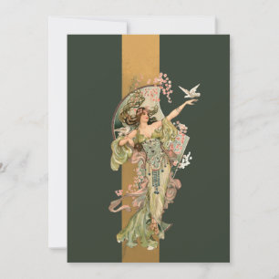 Lovely Vintage Nouveau Woman Card