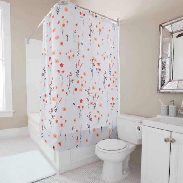 Lovely Vintage Soft Roses Floral Shower Curtain (In Situ)