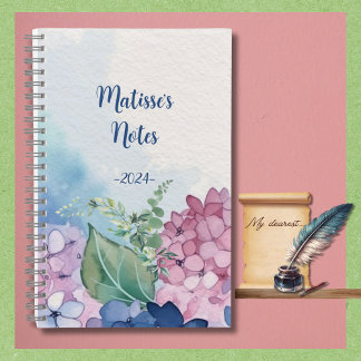 Lovely Watercolor Floral Motif Notebook