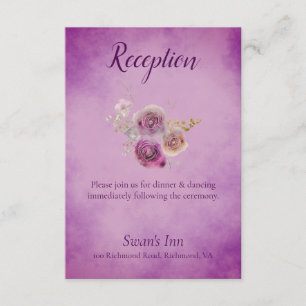 Lovely Watercolor Floral Reception Enclosure Card