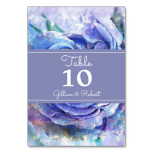 Lovely Watercolor Rose Table Number