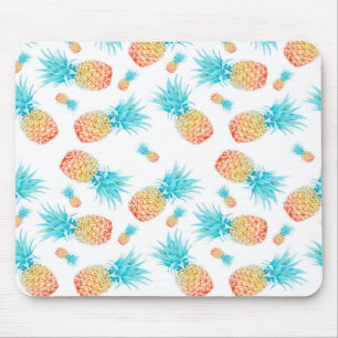 Lovely Watercolor Tropical Fruit Pineapple Pattern Mouse Mat