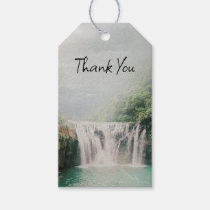 Lovely Waterfall in a Mountain Forest Gift Tags