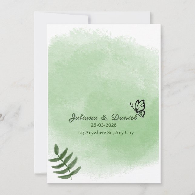 lovely wedding invitation (Back)