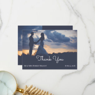 Lovely Wedding Photo Thank You Card
