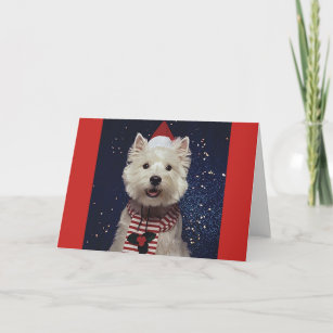 Lovely Westie Christmas-Themed Card