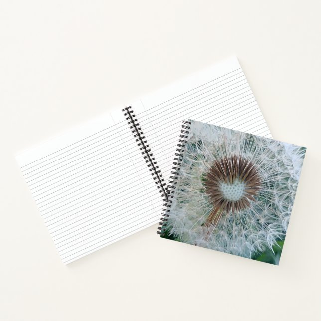 Lovely White Dandelion Notebook (Inside)