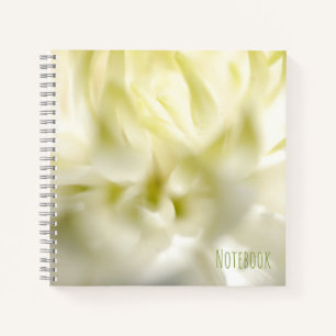 Lovely White Flowers Print Spiral Notebook