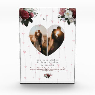 Lovely White Heart Shaped Photo collage For Couple