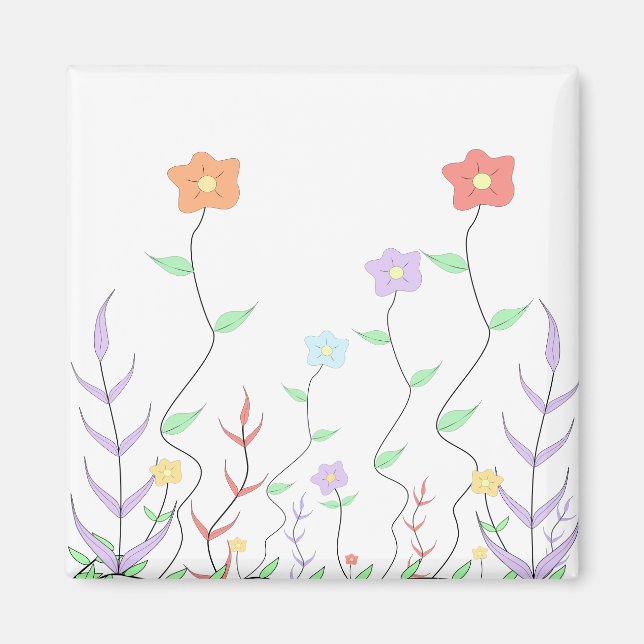 Lovely Wildflowers Magnet (Front)