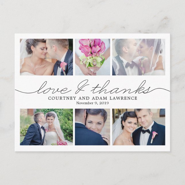 Lovely Writing Thank You Postcards (Front)