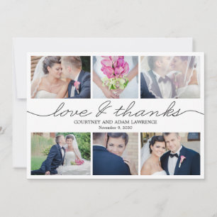 Lovely Writing Wedding Thank You Card