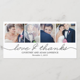 Lovely Writing Wedding Thank You Cards - White