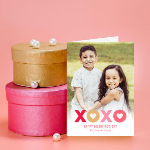 Lovely XOXO Editable Colour Valentine's Day Card