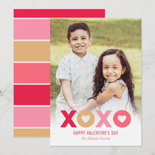 Lovely XOXO Editable Colour Valentine's Day Card