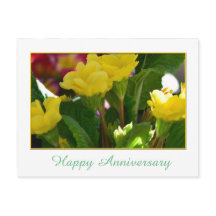 Lovely yellow garden flowers happy anniversary