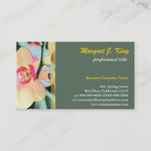 Lovely yellow orchid flower botanical green