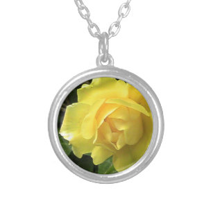 Lovely Yellow Rose Necklace