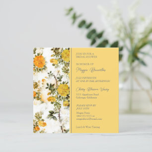 Lovely Yellow Rose's Bridal Shower Invitation