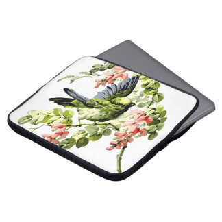 Lovely Young Parrot in Flowering Tree Laptop Sleeve