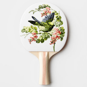 Lovely Young Parrot in Flowering Tree Ping Pong Paddle