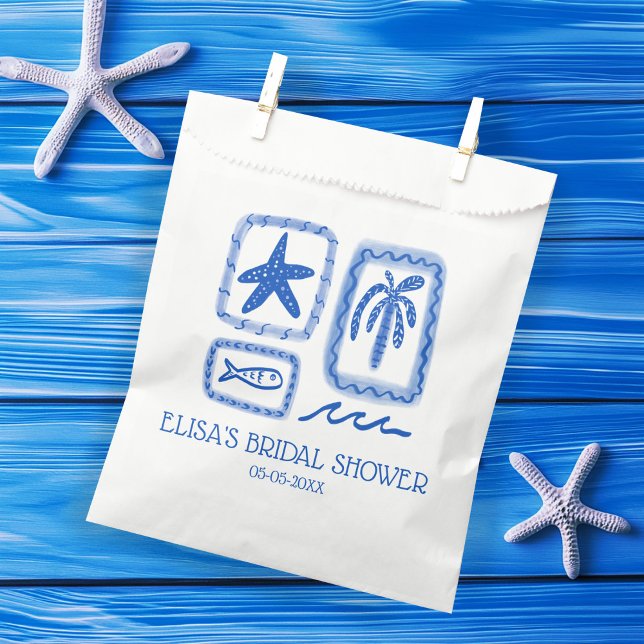 LoveNotes from Sea Cute Beach CUSTOM Bridal Shower Favour Bags (LoveNotes from Sea Cute Beach CUSTOM Bridal Shower Favor Bag
)