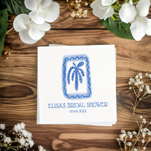 LoveNotes from Sea Palm Tree CUSTOM Bridal Shower Napkin