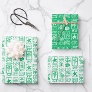 LoveNotes from the Sea Beach Ocean Modern CUSTOM Wrapping Paper Sheet