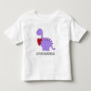 LOVEOSAURUS, cute purple brontosaurus w/ Heart! Toddler T-Shirt