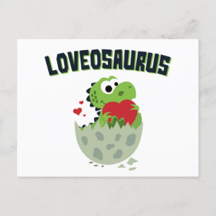 Loveosaurus Valentine's Day Dinosaur Dino Cute  Postcard