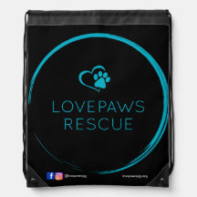 LOVEPAWS Drawstring Backpack
