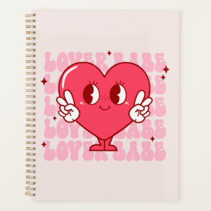 Lover Babe Cute Smiling Heart & Repeating Text Planner