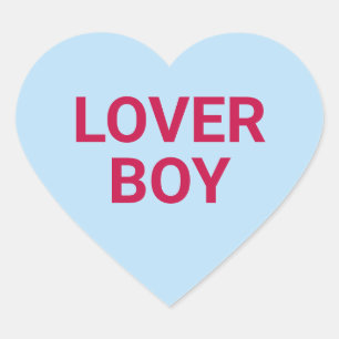Lover boy cute fun Valentine's Day conversation Heart Sticker