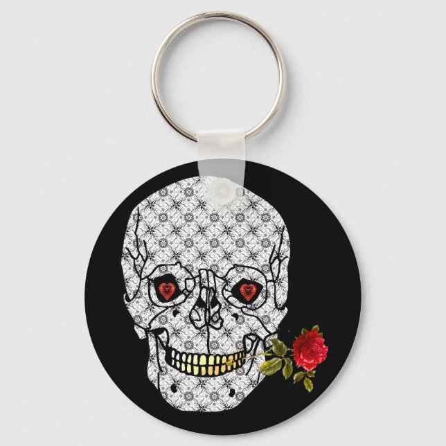 Lover Boy Skull Key Ring (Front)
