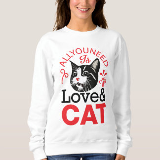 Lover & Cat Women's Sweatshirt – Cosy, Stylish,