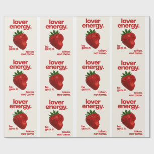 Lover Energy Wrapping Paper Strawberry Gift Wrap